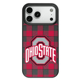 Ohio State University Buckeyes Plaid MagSafe Compatible Phone Case for Apple iPhone