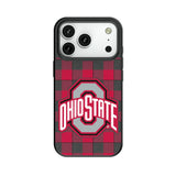 Ohio State University Buckeyes Plaid MagSafe Compatible Phone Case for Apple iPhone