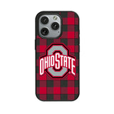 Ohio State University Buckeyes Plaid MagSafe Compatible Phone Case for Apple iPhone