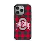 Ohio State University Buckeyes Plaid MagSafe Compatible Phone Case for Apple iPhone