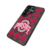 Ohio State University Buckeyes Plaid MagSafe Compatible Phone Case for Samsung Galaxy