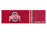Ohio State University Buckeyes Stripe Curved Wireless Keyboard