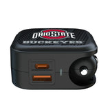 Ohio State University Buckeyes Text Backdrop 2 in 1 USB A/C Charger