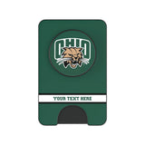 Ohio University Bobcats Personalized Endzone Solid PopSockets MagSafe-Compatible PopWallet+