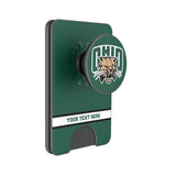 Ohio University Bobcats Personalized Endzone Solid PopSockets MagSafe-Compatible PopWallet+