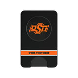 Oklahoma State University Cowboys Personalized Endzone Solid PopSockets MagSafe-Compatible PopWallet+