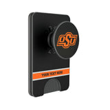 Oklahoma State University Cowboys Personalized Endzone Solid PopSockets MagSafe-Compatible PopWallet+