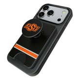 Oklahoma State University Cowboys Stripe PopSockets MagSafe-Compatible PopWallet+
