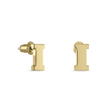 Iowa Block I Gold Plated Studs