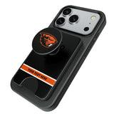 Oregon State University Beavers Personalized Endzone Solid PopSockets MagSafe-Compatible PopWallet+