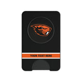 Oregon State University Beavers Personalized Endzone Solid PopSockets MagSafe-Compatible PopWallet+