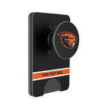 Oregon State University Beavers Personalized Endzone Solid PopSockets MagSafe-Compatible PopWallet+