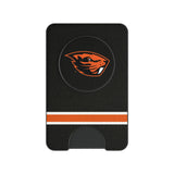 Oregon State University Beavers Stripe PopSockets MagSafe-Compatible PopWallet+