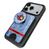 Ottawa Senators Ice Wordmark PopSockets MagSafe-Compatible PopWallet+