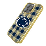 Pennsylvania State University Nittany Lions Plaid Bling Phone Case for Apple iPhone