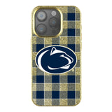 Pennsylvania State University Nittany Lions Plaid Bling Phone Case for Apple iPhone