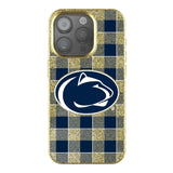Pennsylvania State University Nittany Lions Plaid Bling Phone Case for Apple iPhone