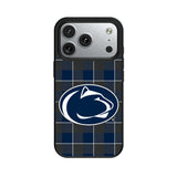 Pennsylvania State University Nittany Lions Plaid MagSafe Compatible Phone Case for Apple iPhone