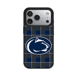 Pennsylvania State University Nittany Lions Plaid MagSafe Compatible Phone Case for Apple iPhone
