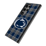 Pennsylvania State University Nittany Lions Plaid MagSafe Compatible Phone Case for Samsung Galaxy