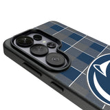 Pennsylvania State University Nittany Lions Plaid MagSafe Compatible Phone Case for Samsung Galaxy