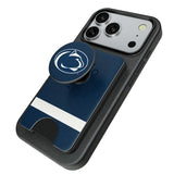 Pennsylvania State University Nittany Lions Stripe PopSockets MagSafe-Compatible PopWallet+