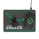 Philadelphia Eagles 1973-1995 Historic Collection Linen 15-Watt Wireless Charger and Mouse Pad