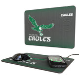 Philadelphia Eagles 1973-1995 Historic Collection Linen 15-Watt Wireless Charger and Mouse Pad