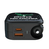 Philadelphia Eagles 1973-1995 Historic Collection Text Backdrop 2 in 1 USB A/C Charger