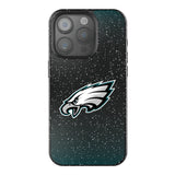 Philadelphia Eagles Linen Black Bling Phone Case for Apple iPhone