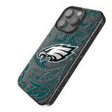 Philadelphia Eagles Paisley Black Bling Phone Case for Apple iPhone