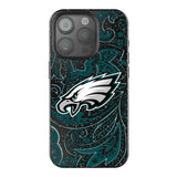 Philadelphia Eagles Paisley Black Bling Phone Case for Apple iPhone