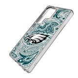 Philadelphia Eagles Paisley Clear Phone Case for Samsung Galaxy