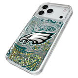 Philadelphia Eagles Paisley Glitter Phone Case for Apple iPhone