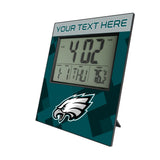 Philadelphia Eagles Personalized Color Block Wall Clock