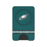 Philadelphia Eagles Personalized Endzone Solid PopSockets MagSafe-Compatible PopWallet+
