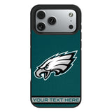 Philadelphia Eagles Personalized Stripe Bump Phone Case for Apple iPhone