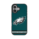 Philadelphia Eagles Personalized Stripe Bump Phone Case for Apple iPhone 17 Series