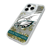 Philadelphia Eagles Personalized Tilt Glitter Phone Case for Apple iPhone