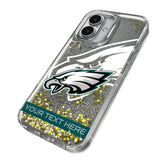 Philadelphia Eagles Personalized Tilt Glitter Phone Case for Apple iPhone