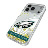 Philadelphia Eagles Personalized Tilt Glitter Phone Case for Apple iPhone