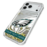 Philadelphia Eagles Personalized Tilt Glitter Phone Case for Apple iPhone