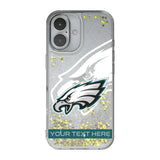 Philadelphia Eagles Personalized Tilt Glitter Phone Case for Apple iPhone