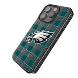 Philadelphia Eagles Plaid Black Bling Phone Case for Apple iPhone