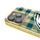 Philadelphia Eagles Plaid Bling Phone Case for Apple iPhone