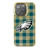 Philadelphia Eagles Plaid Bling Phone Case for Apple iPhone