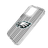 Philadelphia Eagles Text Backdrop Clear Phone Case for Apple iPhone
