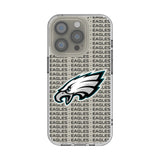 Philadelphia Eagles Text Backdrop Clear Phone Case for Apple iPhone