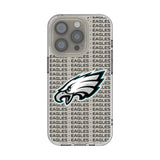Philadelphia Eagles Text Backdrop Clear Phone Case for Apple iPhone