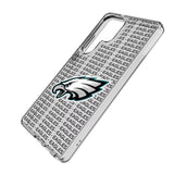 Philadelphia Eagles Text Backdrop Clear Phone Case for Samsung Galaxy